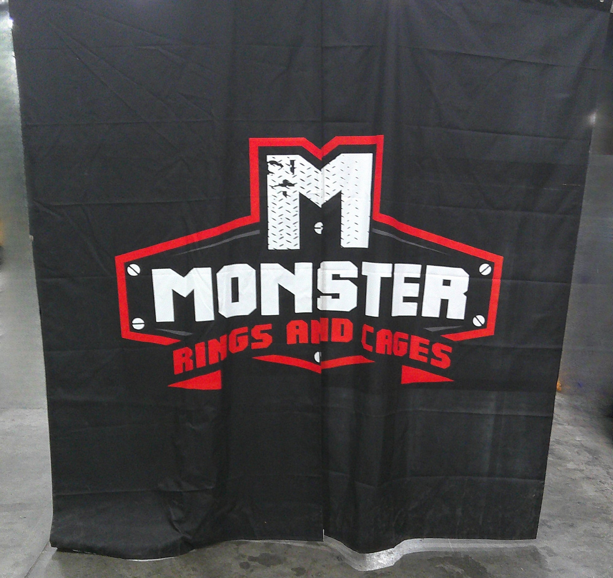 Entrance Curtains for Wrestling, custom printed at Monster Rings and Cages