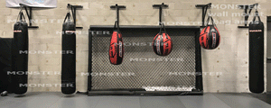 Wall mount heavy punching bag hangers from Monster Rings and Cages are the very best