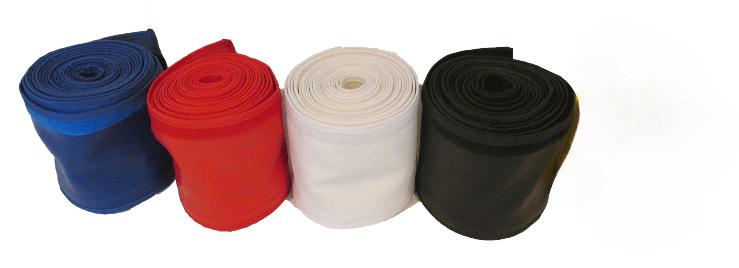 Velcro on vinyl boxing ring rope covers from Monster Rings and Cages