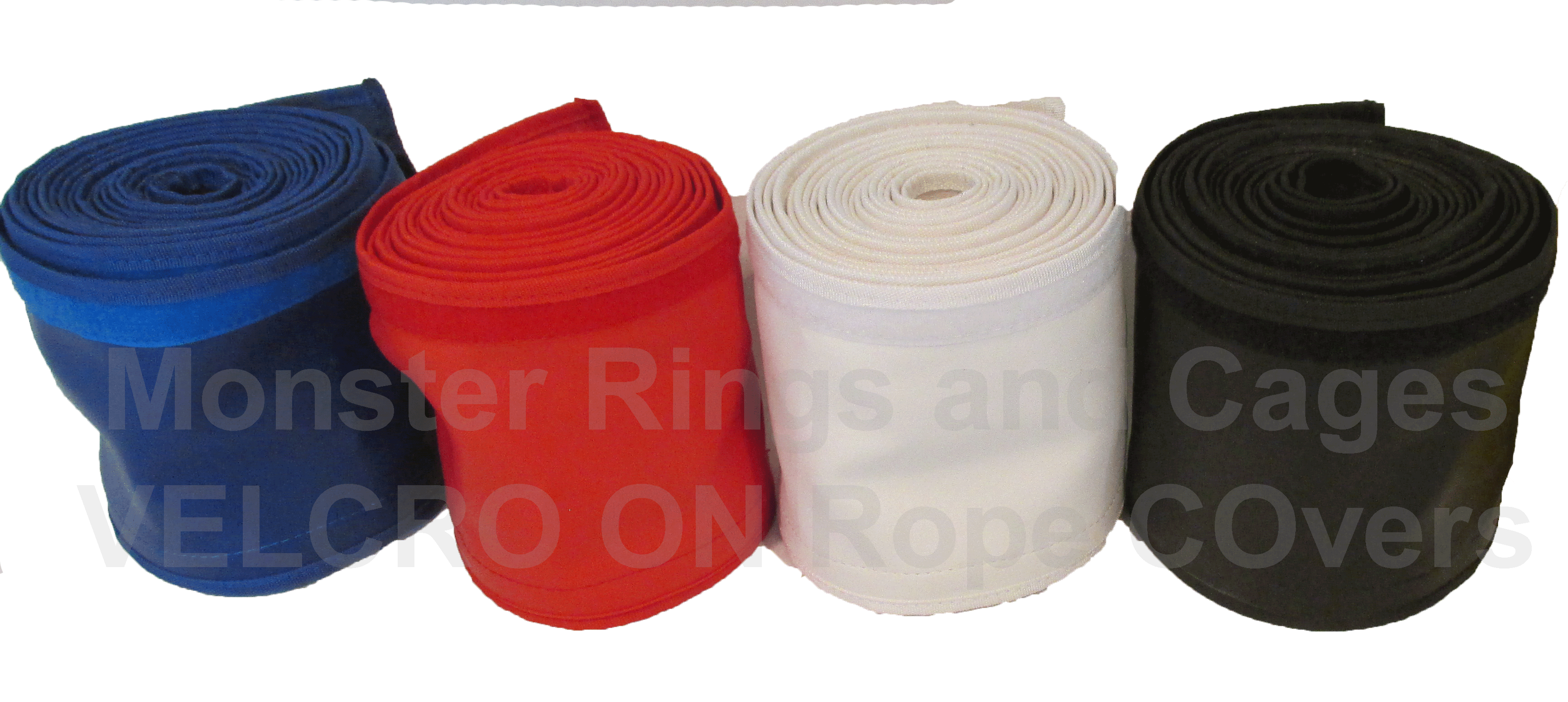 BOXING RING ROPE COVERS Velcro - 20' / Red - Monster Rings and Cages