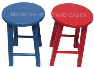 corner stools by Monster Rings and cages